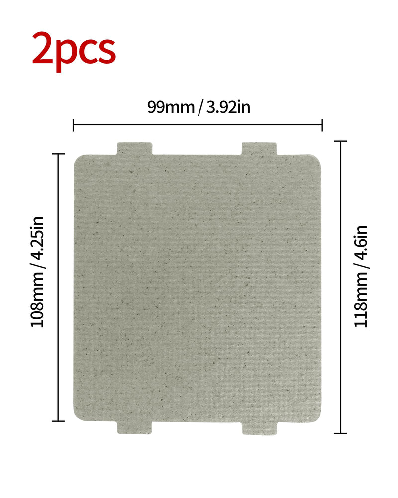 2 PCS Waveguide Cover, Universal Mica Sheet for Microwave Oven, Cut to Size, 108mmX99mm 108mmX99mm-2PCS