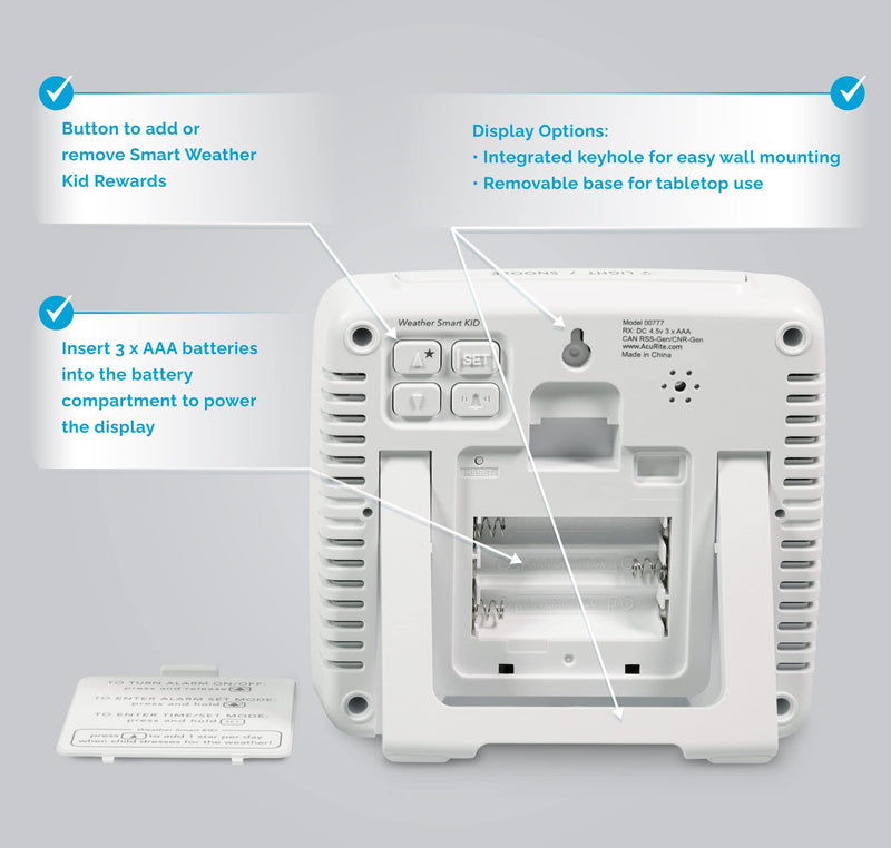 AcuRite What-to-Wear Weather Station with Alarm Clock, Time, Date, and Wireless Outdoor Sensor for Hyperlocal Forecast and Outdoor Temperature (00777) - NewNest Australia