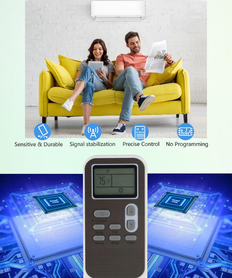 AC Remote Control for LG LP0524WFR LP0624WFR LP0817WSR LP1017WSR LP1217GSR LP1417GSR LP1417SHR LP1417WSRSM Portable Air Conditioner A/C DG11J1-61 COV32766401 DG11J1-63 COV32766402 Replacement
