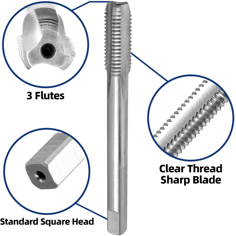 Burkit M7 X 1 Tap and Die Set, M7 x 1.0 Machine Thread Tap and Round Die Right Hand M7x1