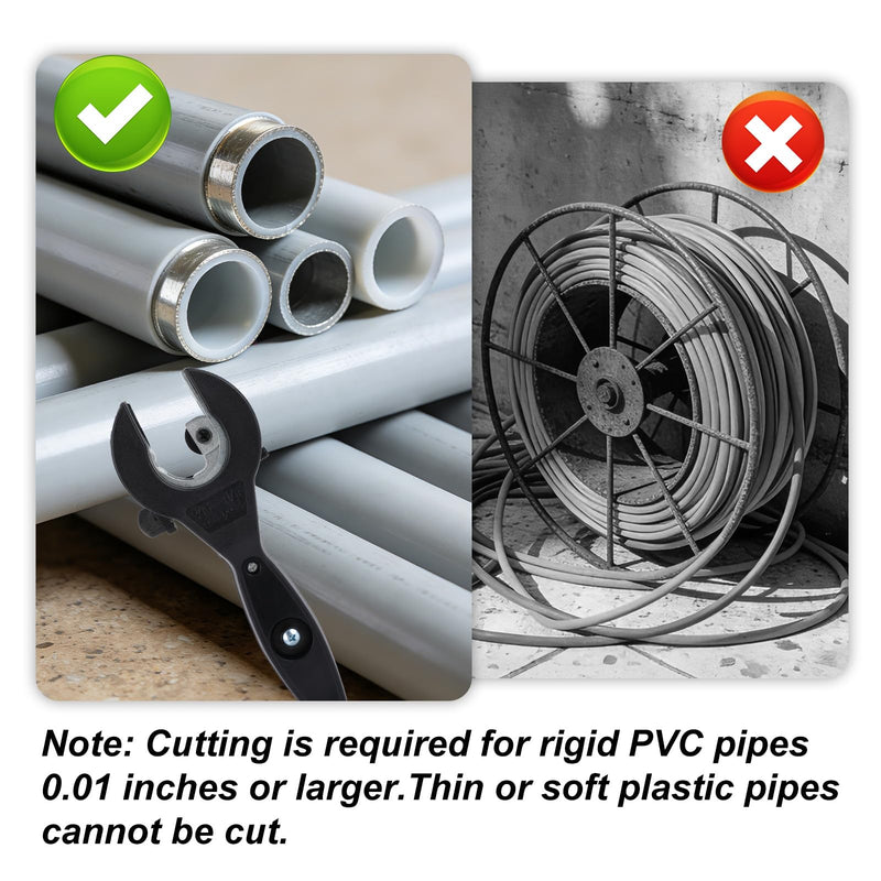 Ratchet Pipe Cutter Tool for 5/16"-1-1/8" (8-29mm) Copper Stainless Steel & PVC Pipes, Compact Adjustable Ratchet Tube Cutter with Deburring Tool & 4 Replacement Blades for Tight Spaces