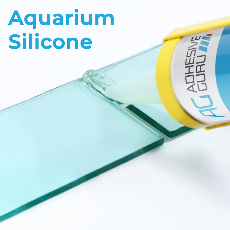 Aquarium Silicone Sealant Clear 10.5 fl oz - 100% Silicone, Waterproof Aquarium Safe Silicone, Non-Toxic Fish Tank Glue, Solvent Free, Rapid Curing, Strong Adhesion, Transparent, 1 Pack