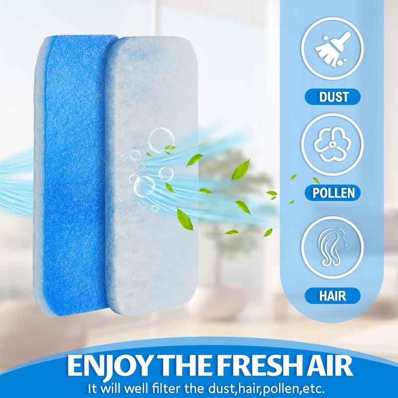 Ziliny 10 Pack RV AC Filters for Air Conditioner Vent 12.9 x 5.5 Inch Rounded Rectangle