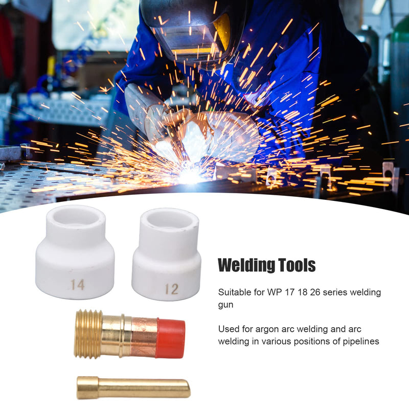 4Pcs Gas Lens Kit for Welding Torch Accessories with Collet Body Compatible with Common