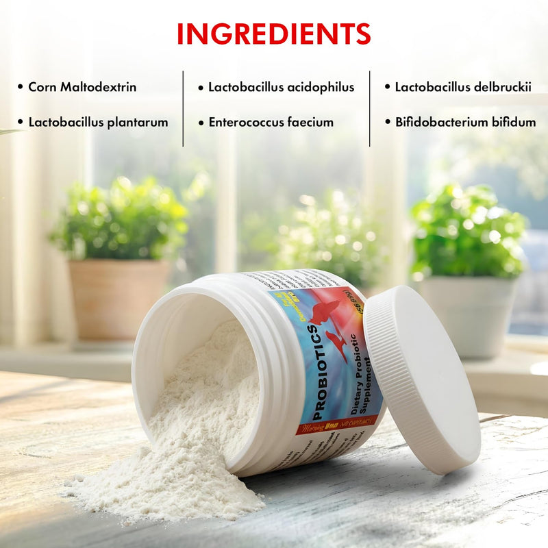 Morning Bird Probiotics for Birds 4.5 oz – Digestive Health Supplement Supporting Gut Balance, Nutrient Absorption, & Immune Support – Easy Mix Powder Supplement for All Bird Species