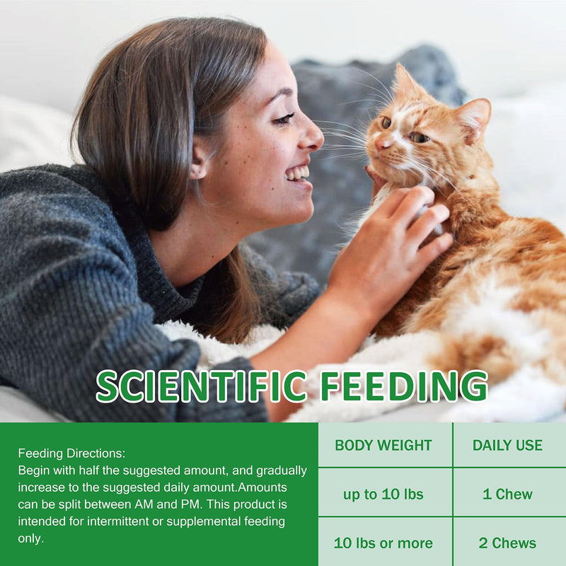 Cat Allergy Relief Chews for Seasonal Allergies - Itchy Skin, Sneezing & Paw Licking Remedy with Colostrum, Probiotics 300M CFU & Omega 3, Salmon Flavor Soft Chews, 100 Count Salomn