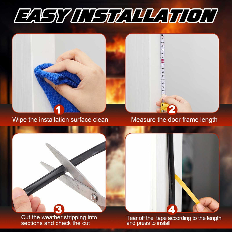 2 Roll Adhesive Backed Fire/Smoke Seal Flexible Silicone Weather Stripping Gasket Smoke Seal for Door Window Fireplace Commercial(0.5" W X 0.37" H X 17' L,3 Layer,Dark Brown) 0.5" W X 0.37" H X 17' L 3 Layer Dark Brown
