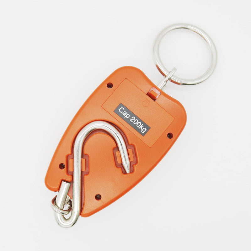 Digital Crane Scale 300kg/660lbs 200kg/440lbs with LED Handheld Mini Hanging Scale for Garage Farm Hunting Fishing Etc(200kg/Plastic Shell/Orange) 200kg/Plastic Shell/Orange