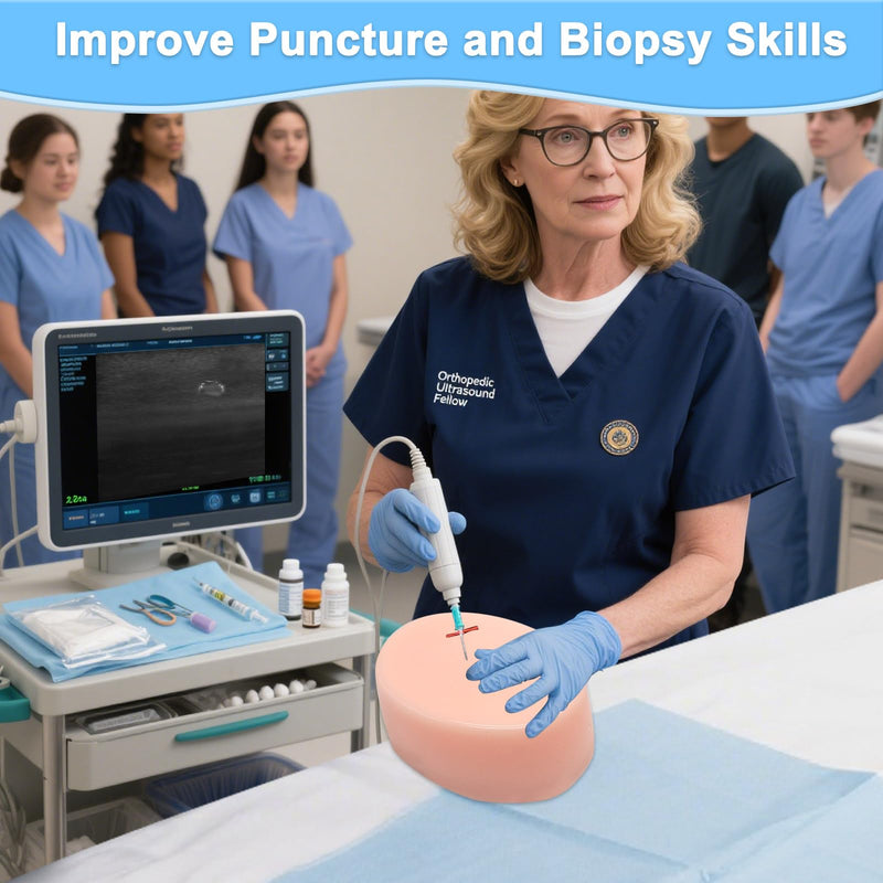 Ultrasound Tumor Biopsy Training Model – Mass Puncture Simulation Model and Tumor Biopsy Phantom for Medical Practice and Education-Mini Model Skin Color