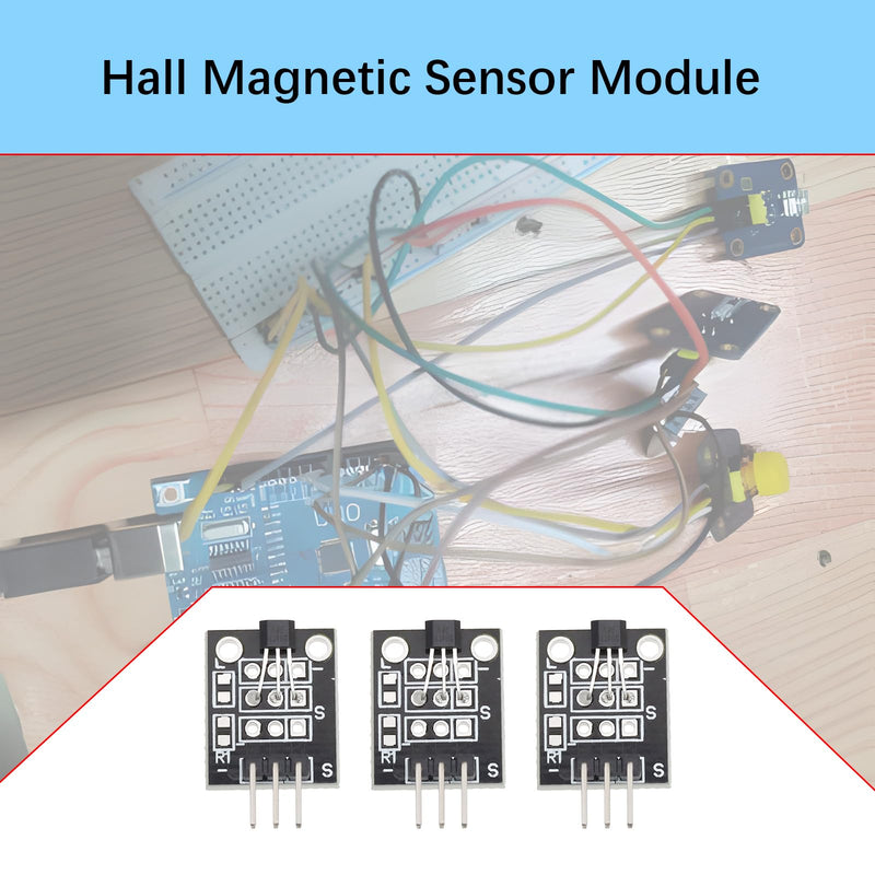 SING F LTD 10pcs Hall Effect Magnetic Sensor Module KY-035 3.3 V-5 V Digital Voltage Signal Analog Module Compatible with A-rduino PIC AVR Smart Car