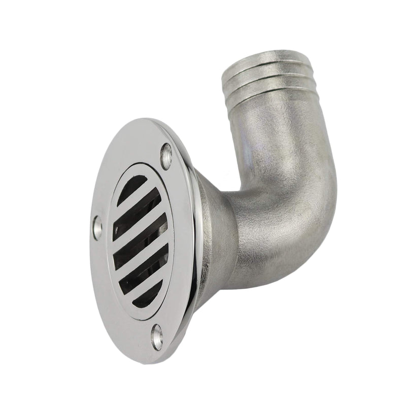 Stainless Stee 316 Marine Grade 1-1/2in(38mm) or 1-1/4in(32MM) Marine Boat Deck Drain Scupper 316 Boat Plumbing Fittings for Yacht/Boat W/fasterners for 1-1/2inch