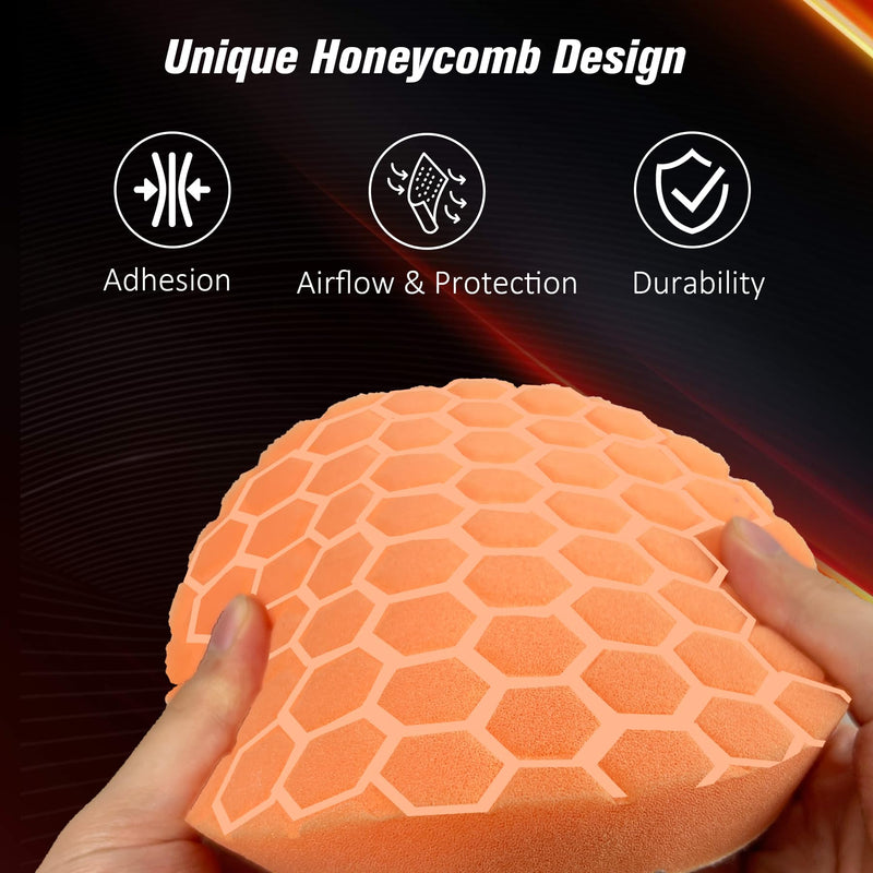 Buffing Polishing Pads 6 Inch - 7Pcs 150mm Face for 6 Inch 150mm Backing Plate, Car Compound Buffing Sponge Pads and Woolen Cutting Polish Pad Kit for Car Polishing and Waxing 6in