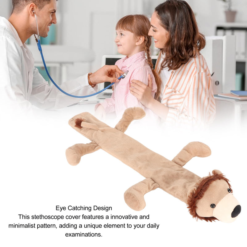 Stethoscope Cover Sleeve,Cute Animal Stethoscope Cover, Plush Sleeve for Nurses, Eye Catching Design, Relaxing and Comfortable Cute Stethoscope Cover, and (Lion) Lion