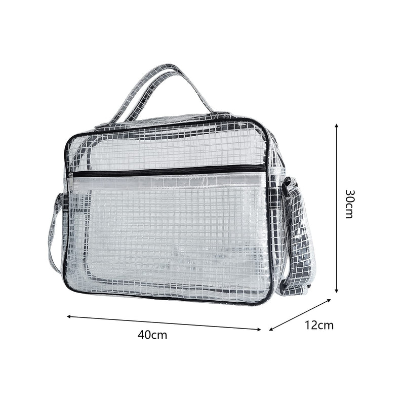 NOTAG Clear Tool Bag Anti-Static,Engineer's Bag,Transparent PVC Bag for Work,Cleanroom Shoulder bag Mesh+handle