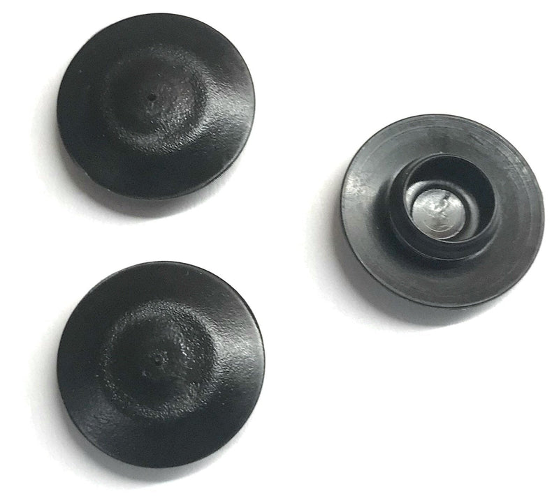 3/8" (0.375 inch) Flush Mount Black Plastic Body and Sheet Metal Hole Plug - Qty 25