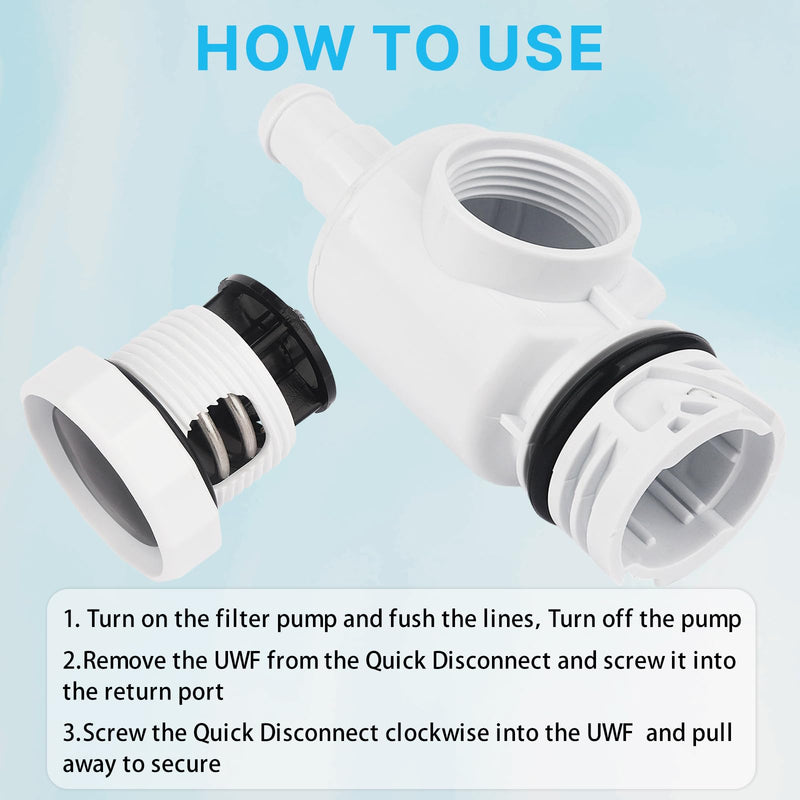 2 PCS 9-100-9002 UWF D29 Quick Disconnect Pressure Relief Valve Replacement for Polaris Zodiac 180 280 380 Pool Cleaner Set (2) 2