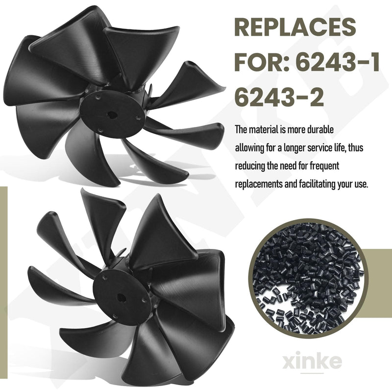 6243-1 & 6243-2 Fan Compatible with Walker H-ydro CW & CCW Rotation Fan for Various Applications, Ensures Reliable Performance in Both Xlockwise (CW) and Counterclockwise (CCW) Directions
