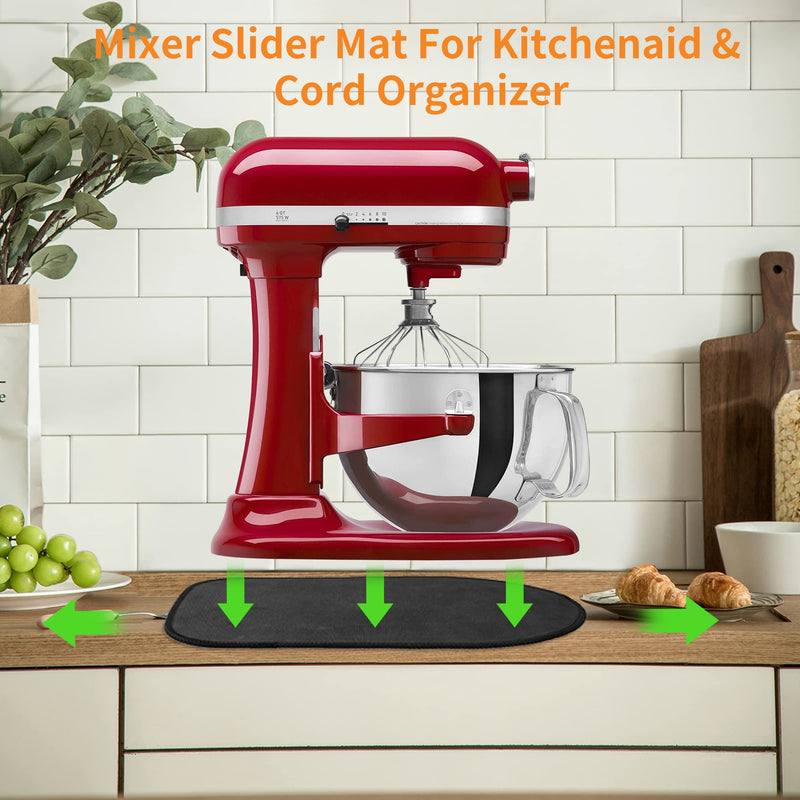 Sliding Mat for Kitchenaid Mixer, Mover Slider Mat Pad for 5-8 Qt Bowl-Lift Stand Mixer, Kitchen Appliance Slider Mat Compatible with Professional 600 Stand Mixer, Kitchen Aid Mixer Accessories 5-8Qt Mat