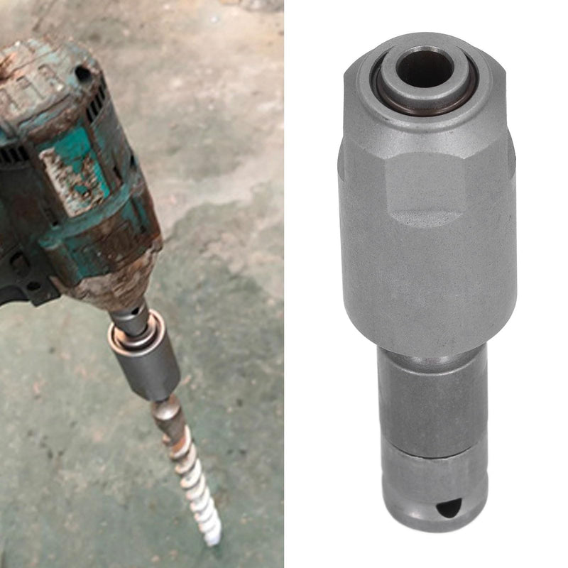 Impact Wrench Converter, High Carbon Steel 2 Pits and 2 Grooves, Round Shank Impact Wrench to Electric Hammer Adapter, for Various Drill Types