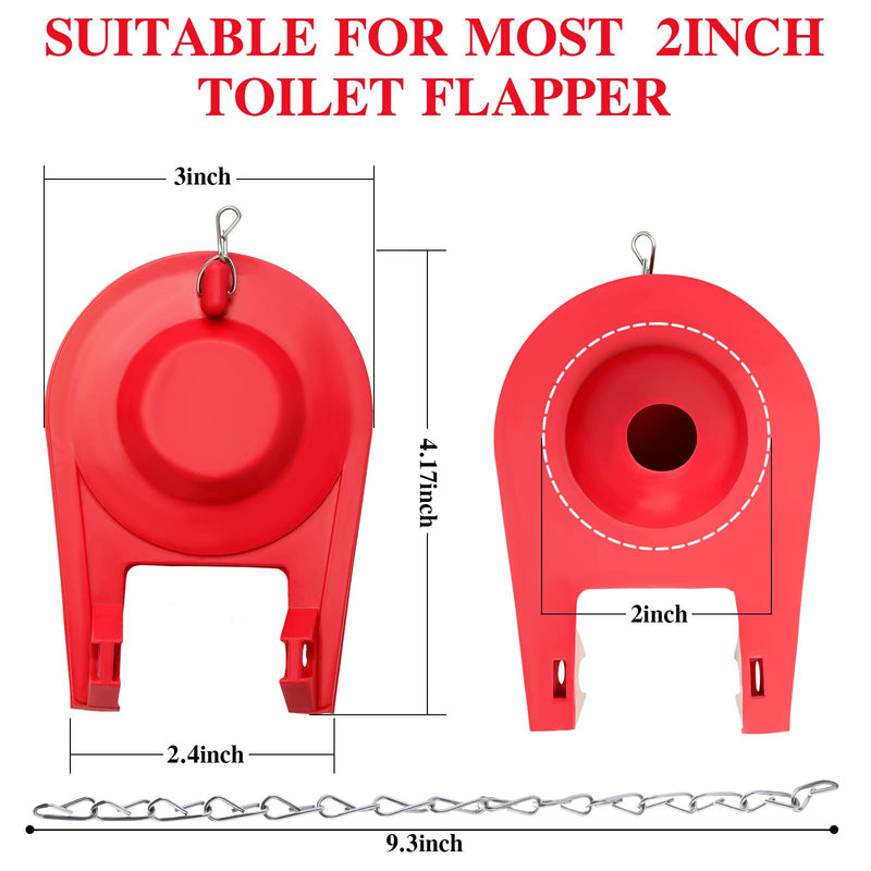 Peryiter 15 Pcs 2 Inch Toilet Flapper Replacement Kit Universal Toilet Plug Flapper with Stainless Chain for Flush Valves Water Saving