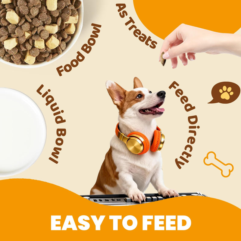 Cat L-Lysine Drops & Dog Mushroom Chews - for Cat Feline Respiratory, Sneezing, Runny Nose, Eye Function - for Dog Gut, Hip, Joint, Skin, Coat, Immune Health