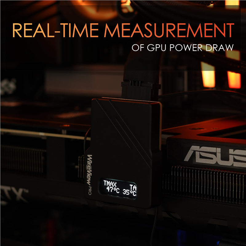 Thermal Grizzly WireView Pro GPU 90° - 1x12VHPWR 90° Reversed - Advanced Power Meter for Graphics Cards - OLED Display - Temperature Sensors - Monitoring Tool - Made in Germany 1x12VHPWR 90° Reverse