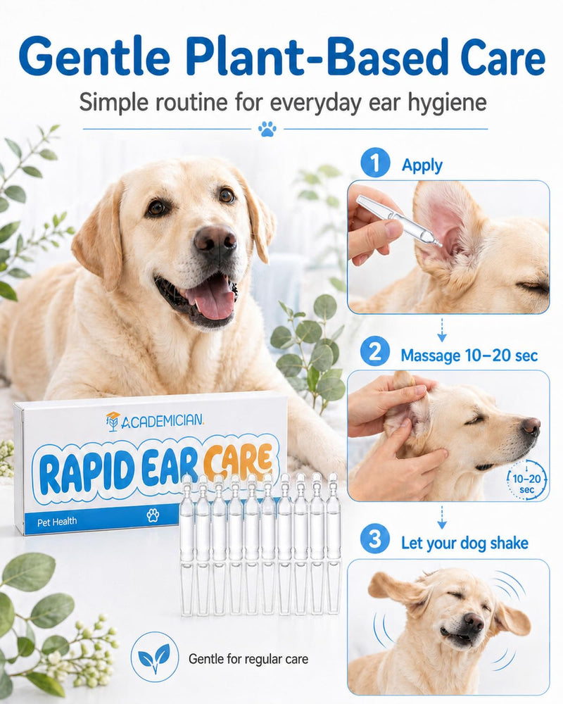 Dog Ear Cleaner Solution Ear Mite Treatment for Dogs Ear Wax Removal Drops - 10 Count