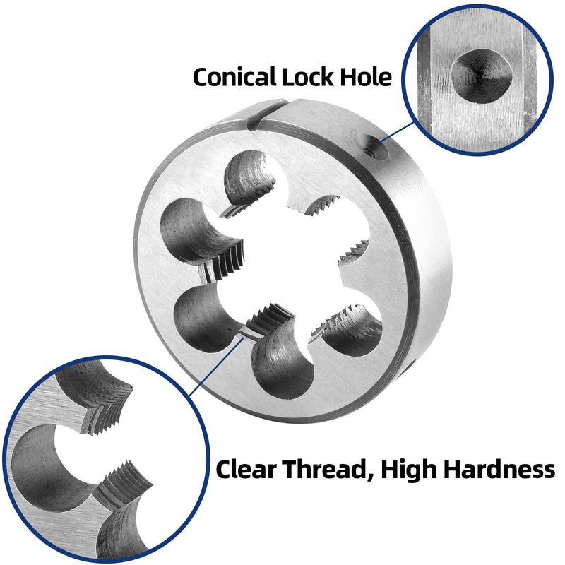 Burkit Metric M24 X 1 Round Threading Die, M24 x 1.0 Machine Thread Die Right Hand M24x1