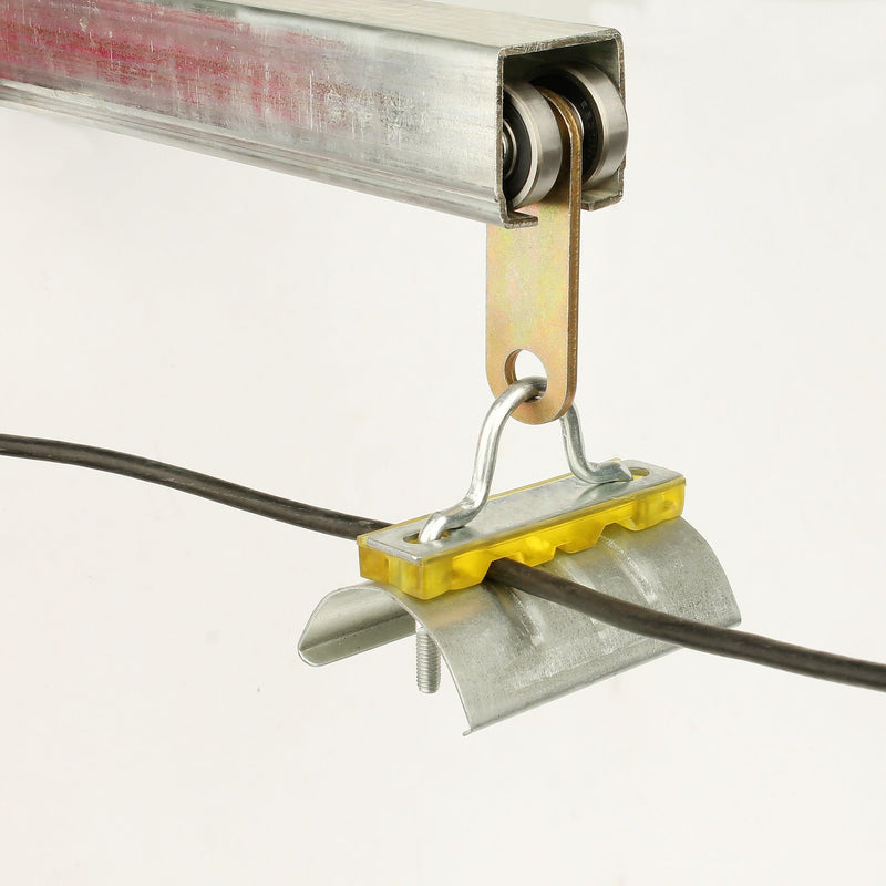 2 Wheel Trolley Assembly Rollers Cable Trolley System, Silent Two Bearing Trolley Assembly for Use with 1-5/8" Wide and All1-5/8"Or Taller Strut Channel （2pcs）