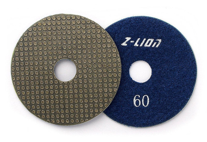 3" Diamond Polishing Pads Wet or Dry Electroplated Grinding Discs for Marble Granite Concrete Glass Sanding 4 Pcs Set