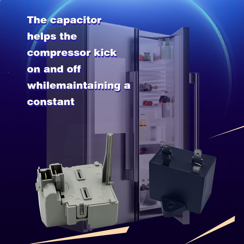 WR08X22874 Refrigerator Relay and Overload Kit for Refrigerator Compressor Start Device