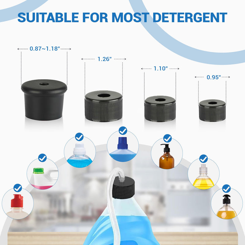 Sink Soap Dispenser Tube Kit, 47” with Upgraded Check Valve, Never Fill The Little Bottle Again (White-1pcs) White 47"
