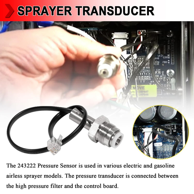 243222 Airless Sprayer Pressure Transducer Fit for Graco Paint Sprayer
