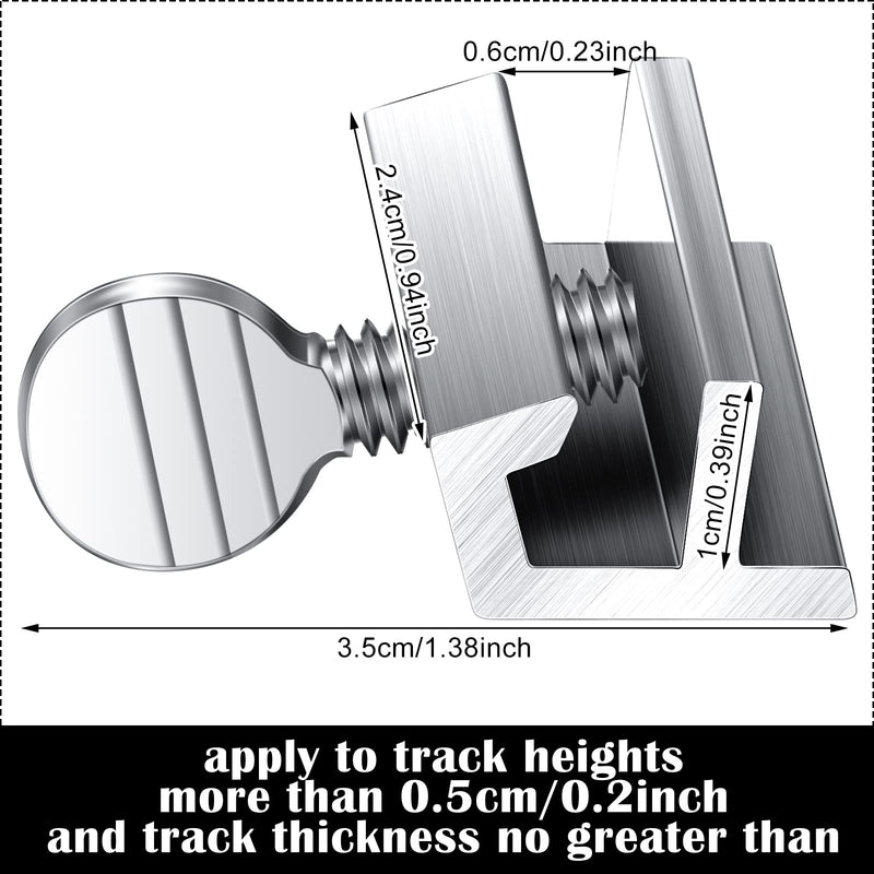 25 Pcs Sliding Window Locks up and Down Window Security Stopper Locks Vertical and Horizontal Adjustable Aluminum Metal Thumb Window Locks Silver Guard Child Kid Safety Proof for Home Door Patio
