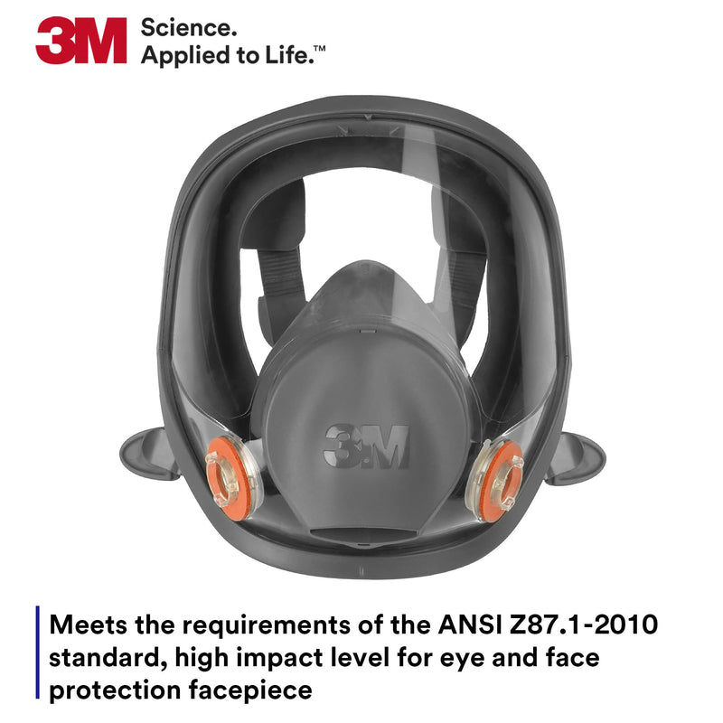 3M Full Facepiece Reusable Respirator 6800, NIOSH, Medium 1 Count (Pack of 1)
