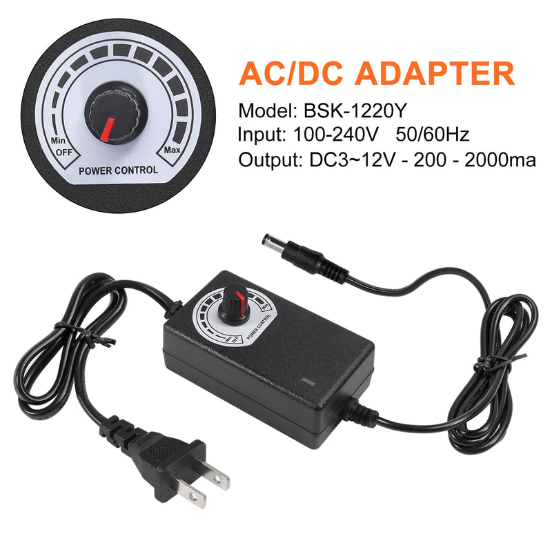 2Set 120mm BBQ Fan 12V Blower Brushless with 110V/120V Variable Speed Controller Fan 4.72in Air Mover Cooling for Camping Quick Charcoal Starter,Outdoor Barbecues,Camping Cooking (2 fan+2 controller) 2pcs-120mm