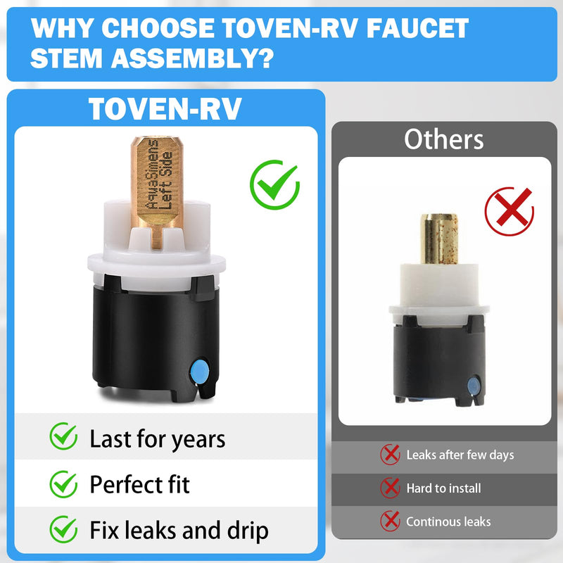 RP60400 Faucet Cartridge Replacement for Delta Diamond Seal Technology (DST), Fits Most Delta 2-Handle Bathroom, Kitchen, Sink and Bathtub Faucets 1920, 1930, 1940, 1960 Series, Leak-Free Black RP60400 Cartridge
