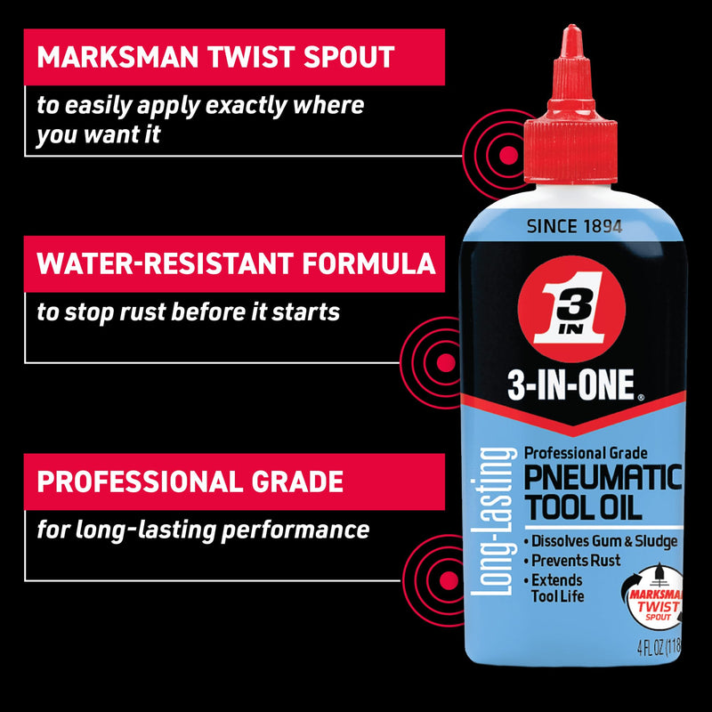 3-IN-ONE Professional Grade Pneumatic Tool Oil, 4 OZ 1-Pack