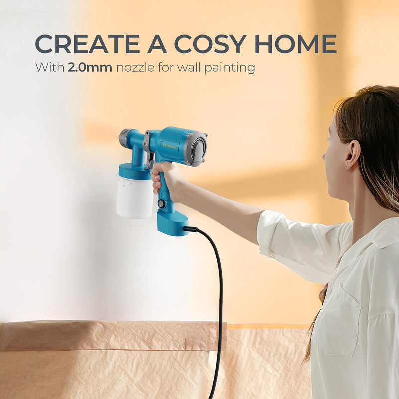 Tilswall Paint Sprayer Dreamer400 Ultra-Light Spray Gun for Painting Blue