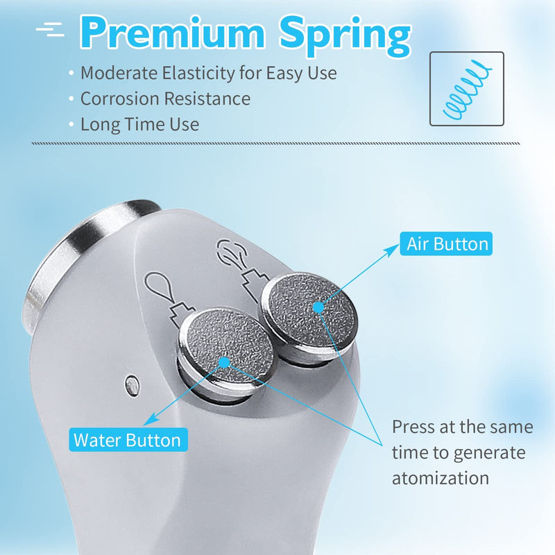 Dental 3 Way Syringe Triple Air Water Spray Syringe with 2 Metal Alloy Tips Tube Nozzles (1 Set) 1 Set