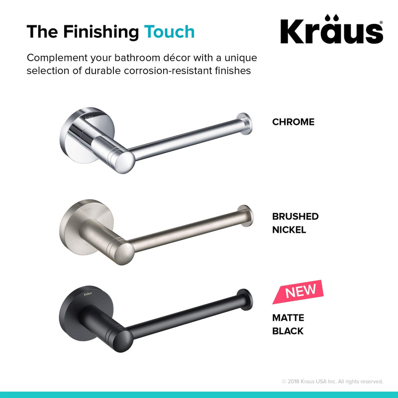 KRAUS Elie Bathroom Toilet Paper Holder, Chrome Finish, KEA-18829CH