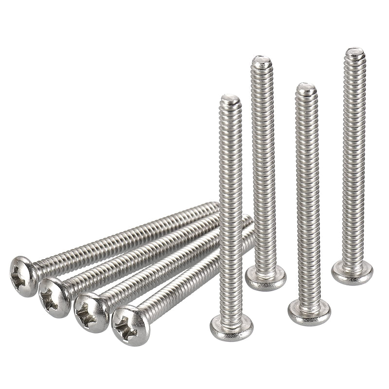50Pcs Extra Long Outlet Screws,Electrical Switch and Receptacles Device Mounting Screws,Wall Plate Screws,6-32 x 1-1/2 Inches Phillips Pan Head Machine Screws,18-8 (304) Stainless Steel