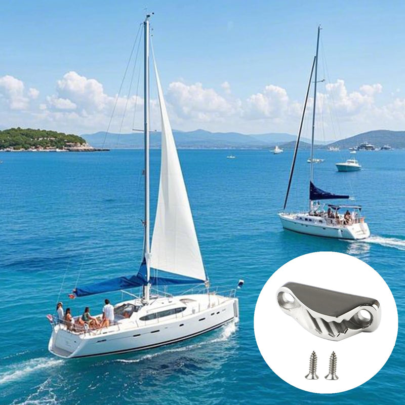 1 Pack Boat Rope Clam Cleat Sturdy 316 Stainless Steel Rope Cleat for Kayak