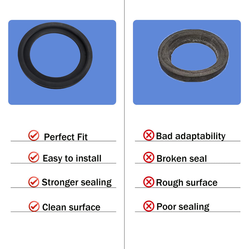 RV Toilet Seal, 385311658 RV Toilet Seal Kit,RV Toilet Seal Replacement for Dometic 300, 310, 320 Series Pedal Flush RV Toilet Parts (Black-3PCS) Black-3PCS