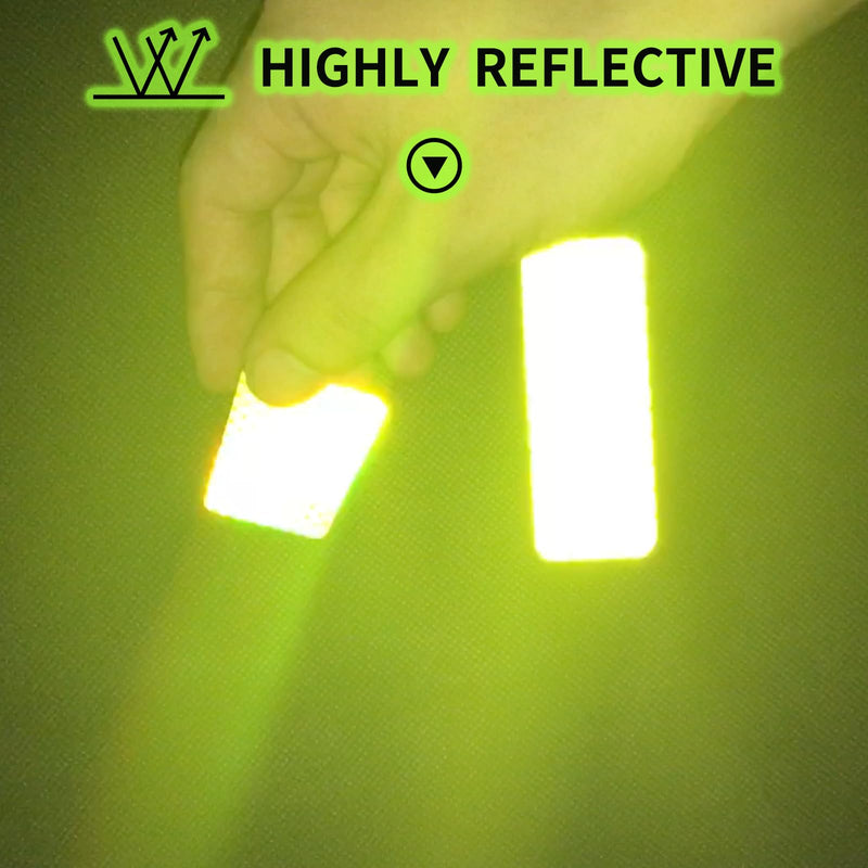 Reflective Stickers Made of 3M DG3,Super Reflection, Safety Reflective Tape for Car Trailer Truck Bike Motorcycle, 20 Pcs Fluorescent Yellow-Green Outdoor Waterproof 3.15" X 1.18"