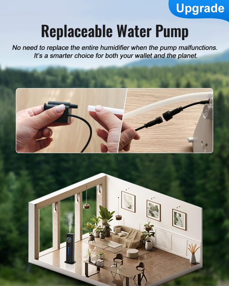 Lacidoll Replacement Water Pump for Humidifiers - Universal Fit Pump Compatible with Multiple Models Including J19, 2303, J39, 2106 Small
