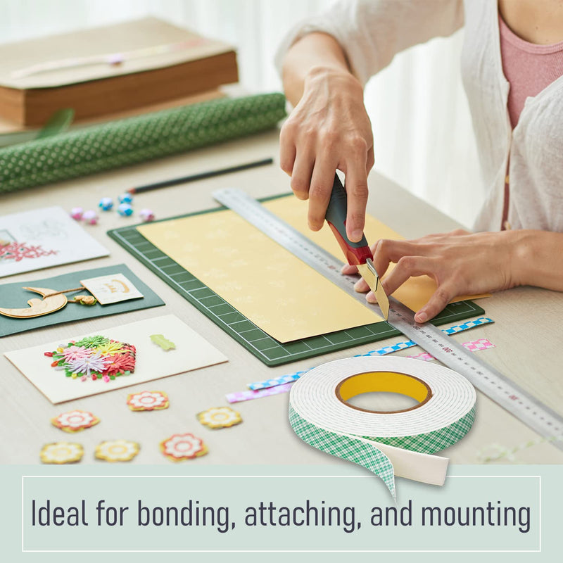 CANOPUS Double Sided Foam Tape for Craft and Card Making Projects, Heavy Duty Adhesive Mounting Tape 4016 (0.5in x 36yd) 0.5inx36yd
