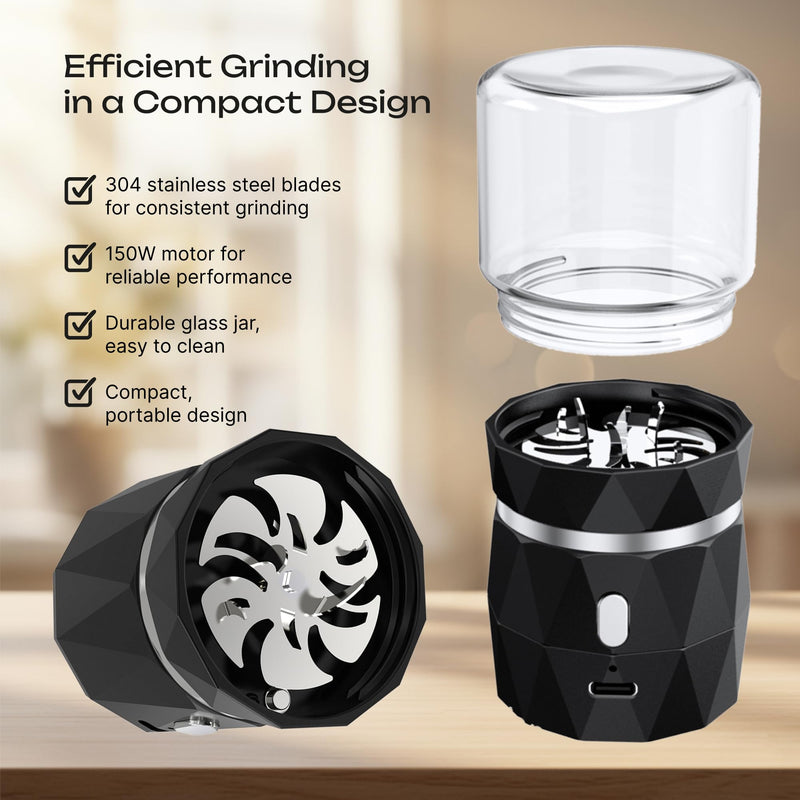 Electric Pill Crusher Grinder - Fine Powder Automatic Grinder to Pulverize Multiple Pills Small Large Medication for Elderly & Pets - Portable Cordless Crusher 1-Pack