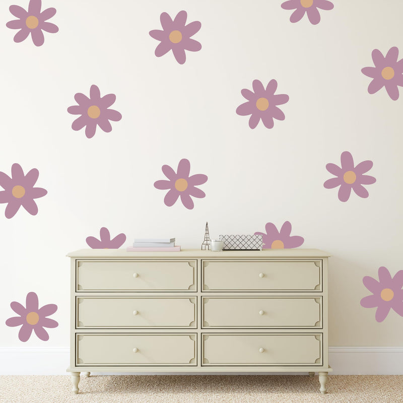 Large Daisy Flowers Boho Wall Stencils for Painting Large Pattern on Wall, Concrete for Patio, Reusable Template for Nursery, Kids Bedroom Livingroom Home Scandinavian Painting Wall Décor