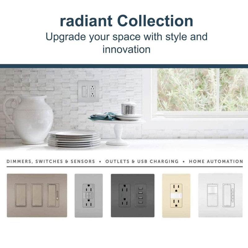 Legrand radiant 2097WCCD12 20 Amp GFCI Self Test Decorator Duplex Outlet, White (1 Count)